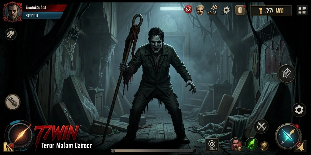 Tangkapan layar menunjukkan momen mendebarkan dalam gameplay Horror.