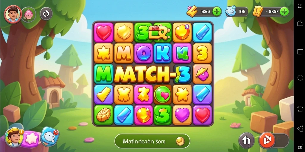Tampilan gameplay D06 dengan kombinasi elemen Match-3 yang dinamis.