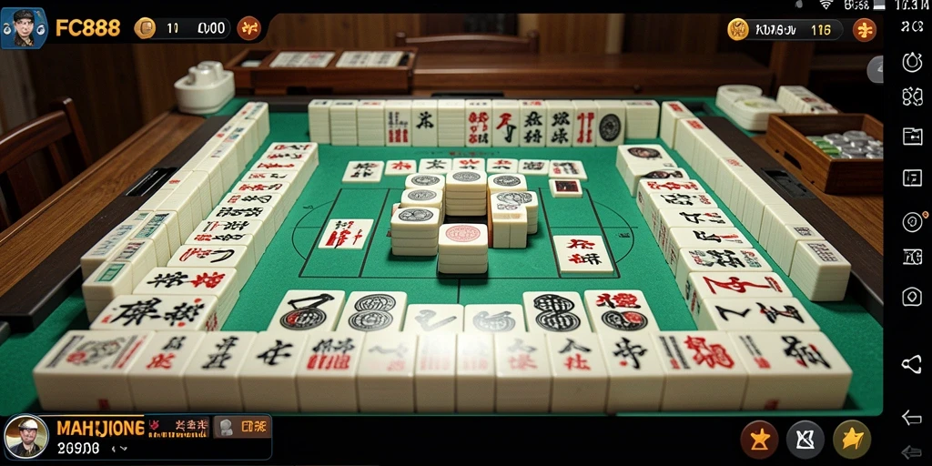 Screenshot FC888 menampilkan gameplay Mahjong yang menarik.
