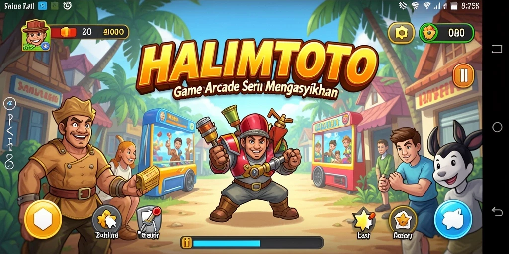 Gameplay HALIMTOTO yang penuh aksi dan tantangan seru.
