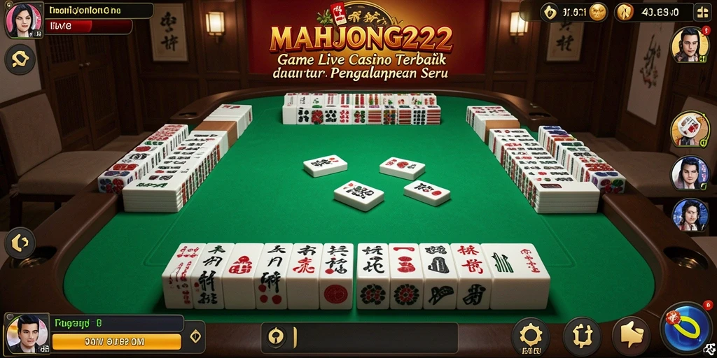 Tampilan menarik gameplay Live Casino di MAHJONG222 yang memukau.