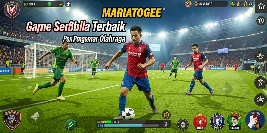 Tampilan mendebarkan dari pertandingan sepak bola di MARIATOGEL.