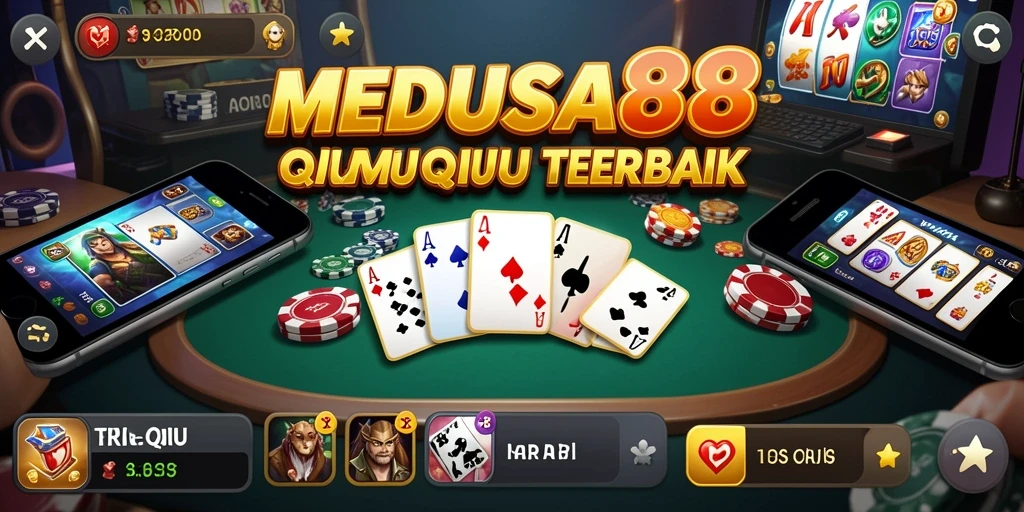 Menampilkan gameplay seru QiuQiu di MEDUSA88.