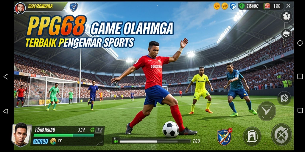 Tampilan gameplay PGG68 yang mendebarkan dengan aksi olahraga seru.