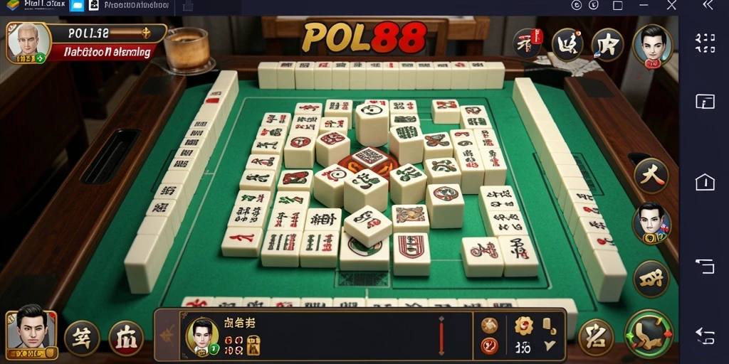 Tampilan gameplay seru dalam POL88 dengan ubin Mahjong yang indah.