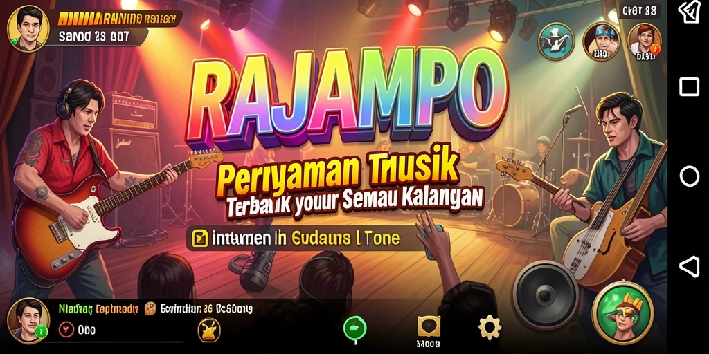Tampilan gameplay RAJAMPO yang penuh warna dan interaktif.