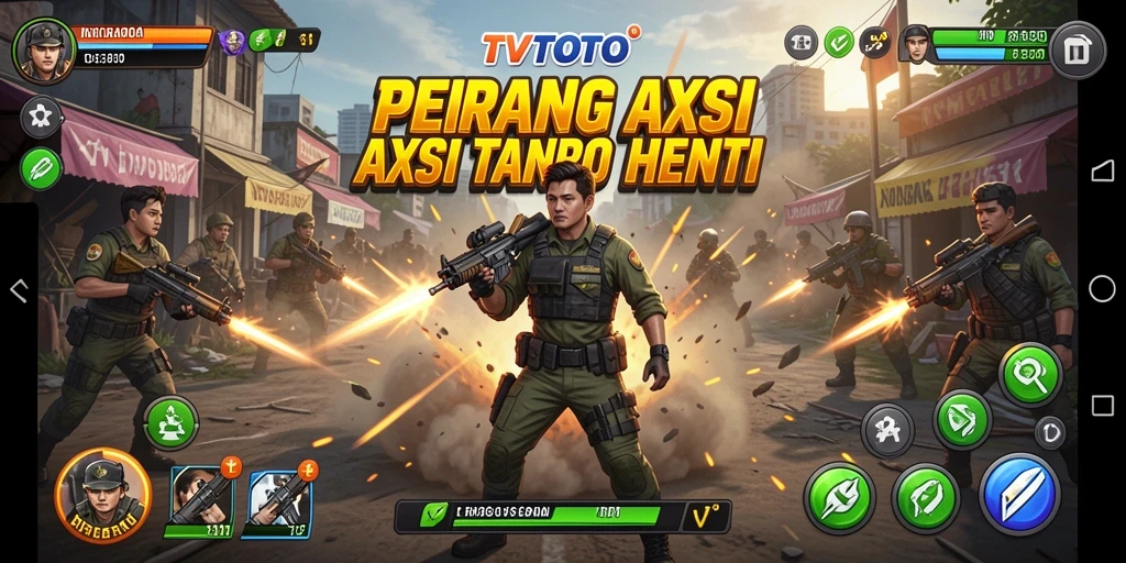 Tampilan gameplay seru dan mendebarkan dalam TVTOTO.