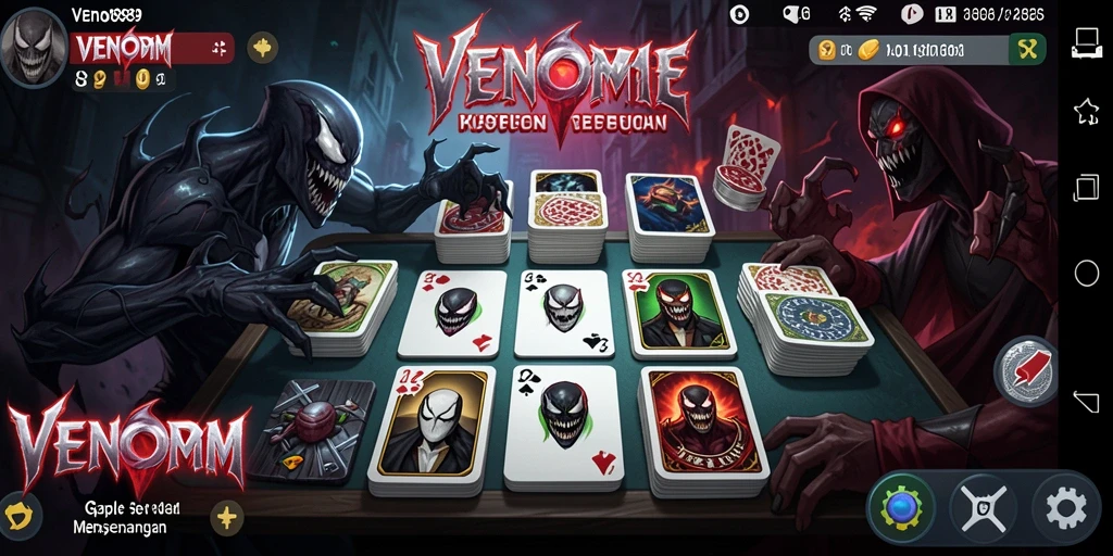Tampilan gameplay Gaple yang mendebarkan di VENOM889.