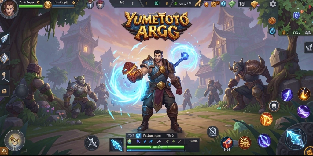 Tangkapan layar gameplay YUMETOTO yang menegangkan dalam pertarungan ARPG.